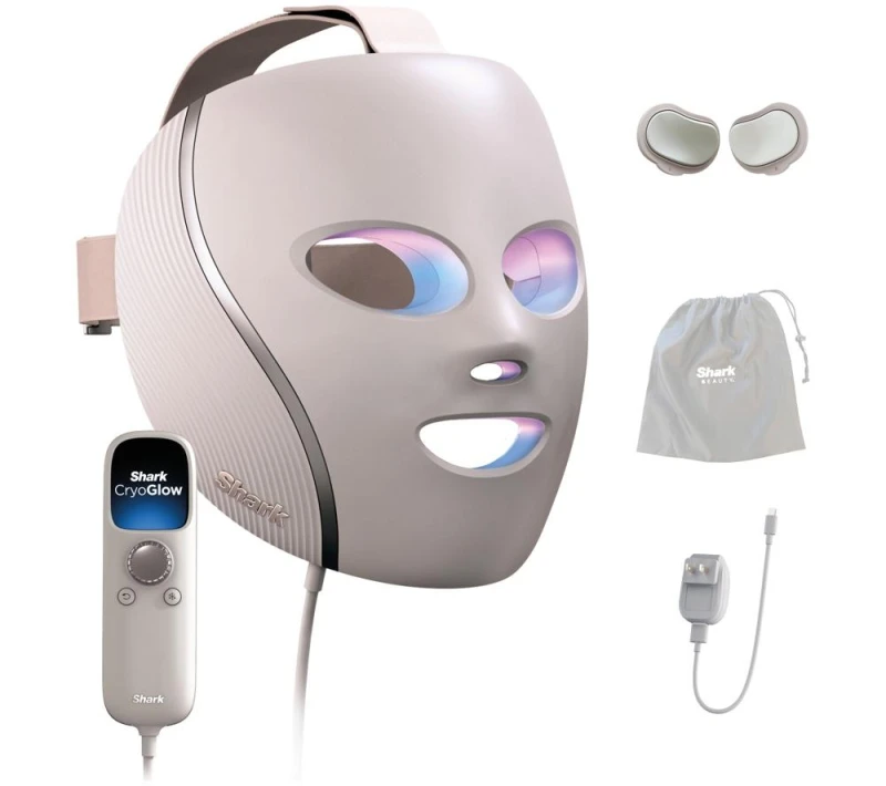 Image of Shark CryoGlow Under-Eye Cooling & LED Anti Ageing & Blemish Repair Mask FW312UKPK - Pink FW312UKPK