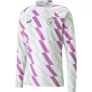 Puma Manchester City Pre Match Sweatshirt Adults - White