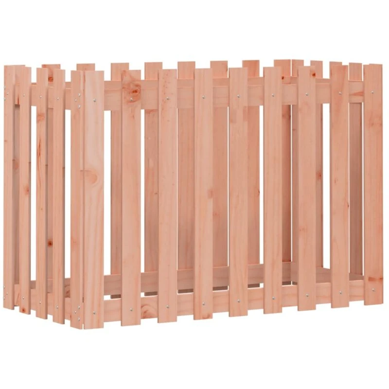 Image of vidaXL Garden Raised Bed with Fence Design 100x50x70 cm, Brown 832485