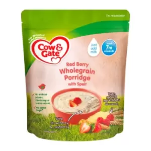 image of Cow & Gate Red Berry Wholegrain Porridge Baby Cereal From 7 Months EXPIRY DATE 27/04/23