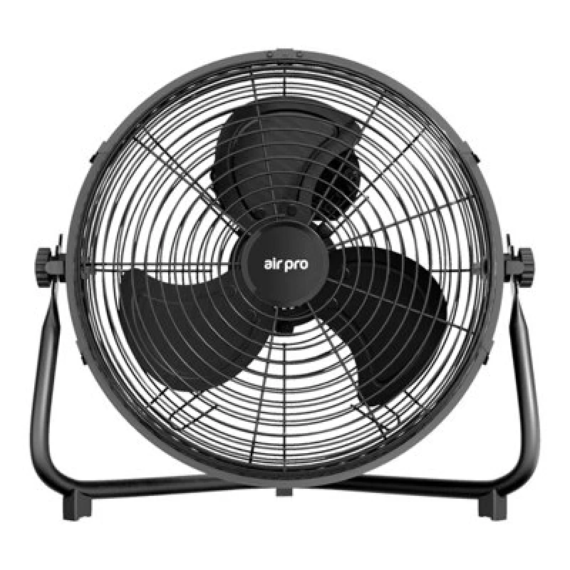 Image of Air Pro 14" Floor Fan 3 Powerful Speed Settings & Adjustable Tilt Metal Blade & Body 1.6M Long Cable Air Cooling & Circulating Fan