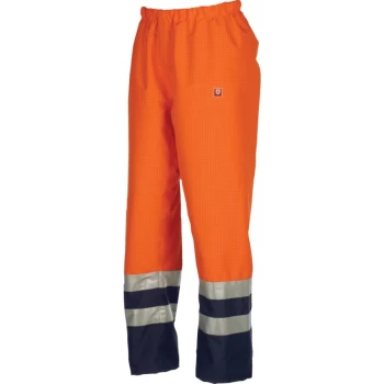 image of XL Tielson Hi-vis Orange & Navy Trouser