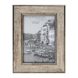 image of Tarnished Pewter Look Photo Frame 4" x 6"