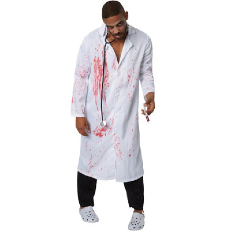 Image of Tectake Scary Doctor - Halloween Fancy Dress Costume For Men 302285 - Black/white S