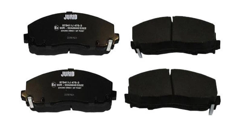 Image of JURID 573411J Brake pad set with acoustic wear warning, without accessories Brake Pad Set,disc brake (402)