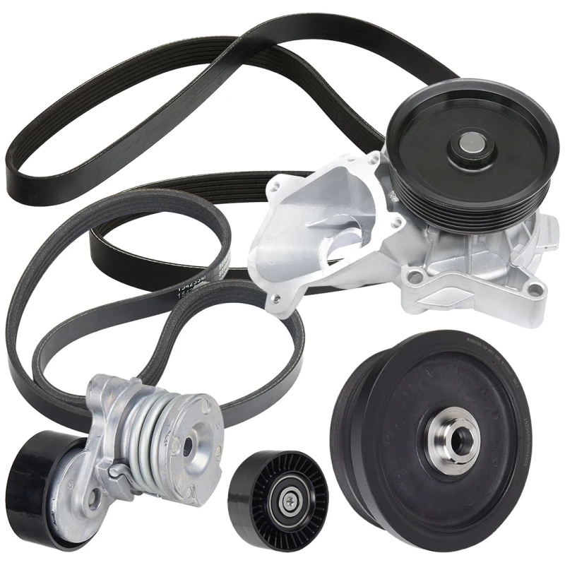 Image of RIDEX 4172P0089 Water Pump + V-Ribbed Belt Kit with water pump, Check alternator freewheel clutch & replace if necessary Water Pump + V-Ribbed Belt K