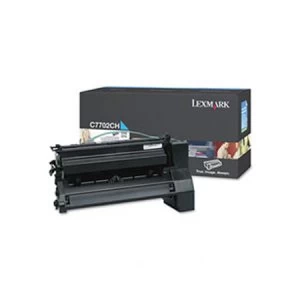 image of Lexmark C7702CH Cyan Laser Toner Ink Cartridge