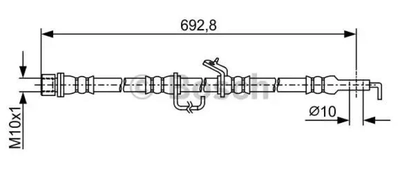 Image of Bosch 1 987 481 922 Brake Hose 680 TOYOTA: RAV4 III Off-Road Brake Hose (83)