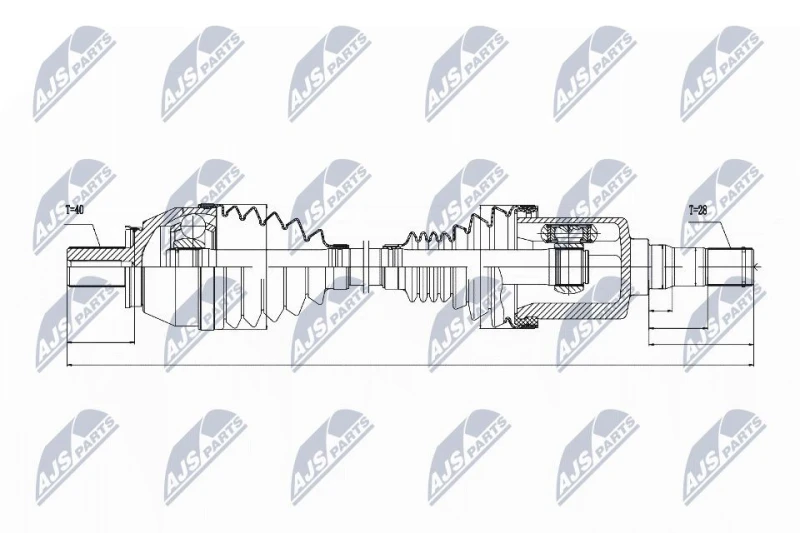 Image of NTY Drive shaft NTY NPW-VV-033