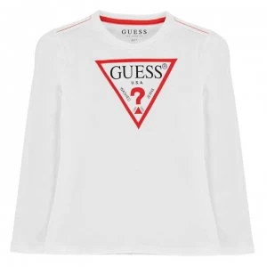 Guess Long Sleeve T-Shirt - White/Red