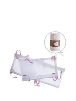 Image of Clair De Lune Stars & Stripes Cotbed Safe Sleep Bundle - Pink