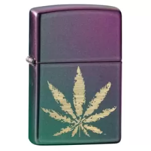 Image of Zippo Iridescent PL49146 Cannabis Design windproof lighter