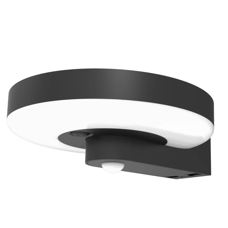 Image of 4lite 4lite Arundel Solar IP44 Die-Cast Aluminium LED Outdoor Wall Light with Built in PIR Motion Sensor (Single) 4L2/6018