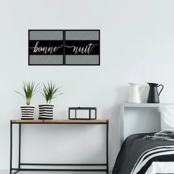 Image of Bonne Nuit 2 - Black Decorative Metal Wall Accessory