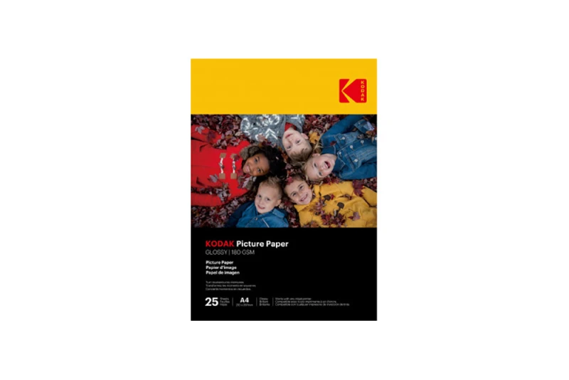 Image of Kodak 180g A4 210x297mm Glossy Picture Paper - 25 Sheets