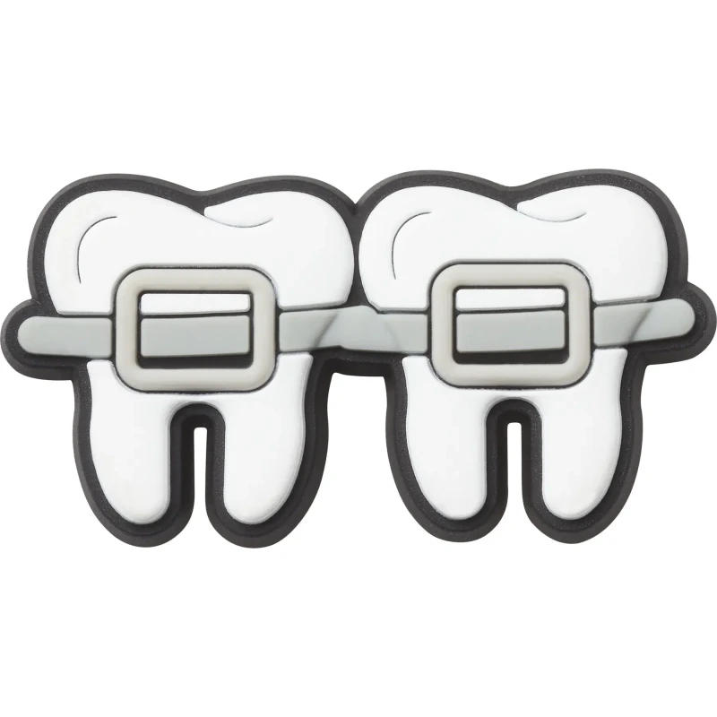 Image of Crocs Jibbitz Crocs Teeth with Braces Gris Unisex TU