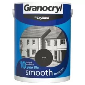 image of Granocryl Smooth Exterior Masonry Paint - 2.5L - Black - Black