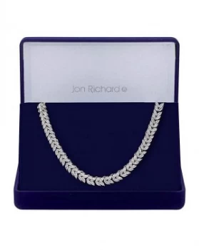 Image of Jon Richard Silver Leaf Necklace