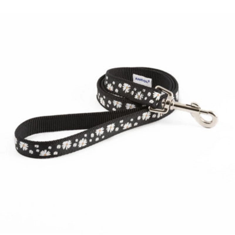 Image of Ancol Purple Bone Print Patterned Collection Lightweight 1m x 19mm Dog Lead Purple
