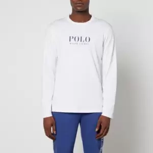 Image of Polo Ralph Lauren Mens Boxed Logo Long Sleeve Top - White - L