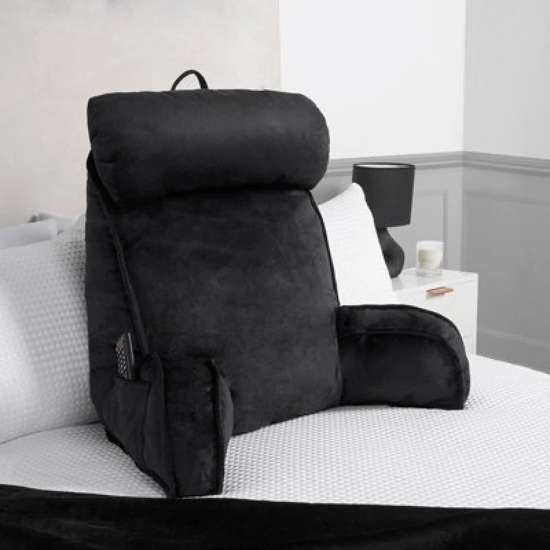 Image of OHS OHS Cuddle Cushion Back Lumbar Support Head Rest Bed Reading Pillow Arms in Black One Size Unisex 5027434224555