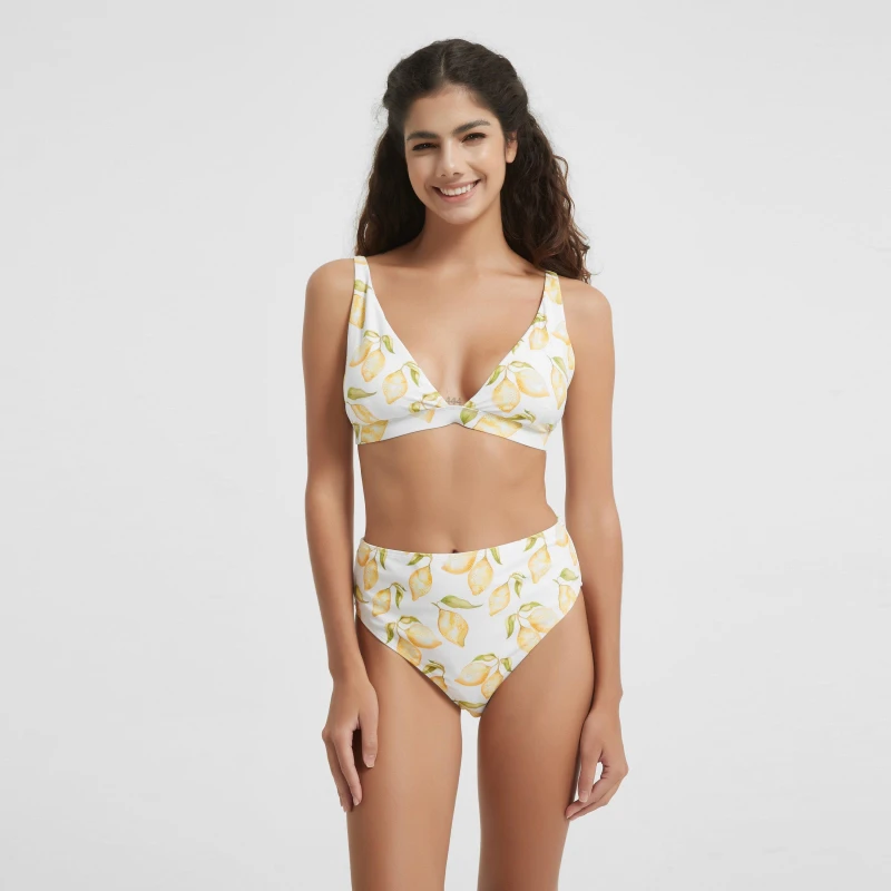 Image of Be You High Waist High Leg Bikini Bottoms Womens - White White 8
