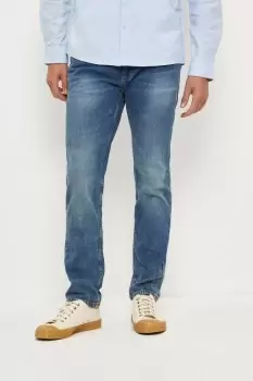 image of Mens Slim Fit Tinted Blue Jeans