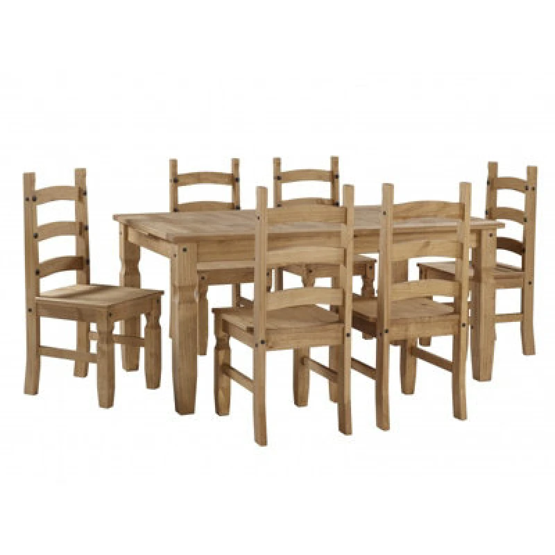 Image of MERCERS FURNITURE Corona Large Extending Table & 6 Chairs 5060335864215