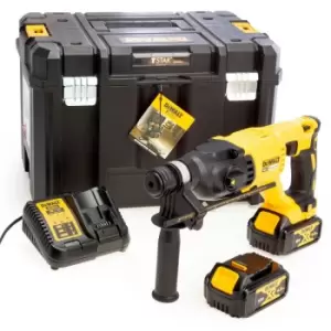 DCH133M2 18V sds Plus Hammer Drill (2 x 4.0Ah Batteries) in tstak Box DCH133M2-GB - Dewalt