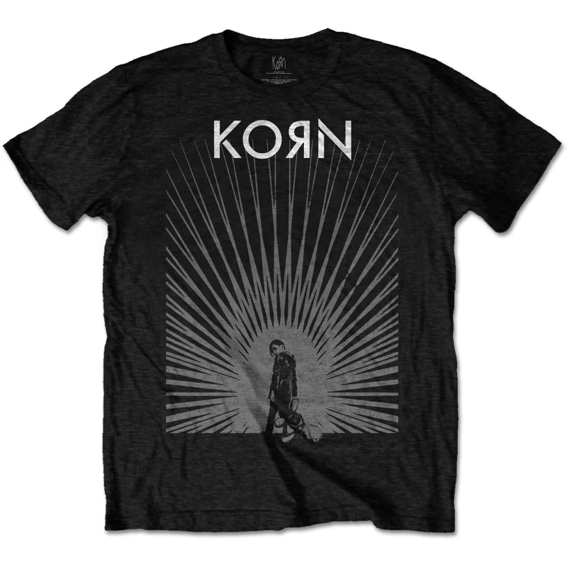 Image of Korn Korn Men Radiate Glow T-Shirt in Black Size: large Black L Male 5063238538917