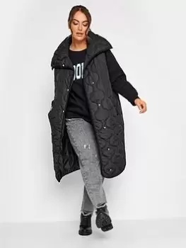 Image of Yours Funnel Neck Onion Gilet - Black, Size 38-40, Women