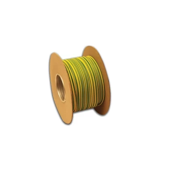 image of Cable Sleeving Reel, PVC Solid, 100M X 2MM Diameter - Green & Yellow