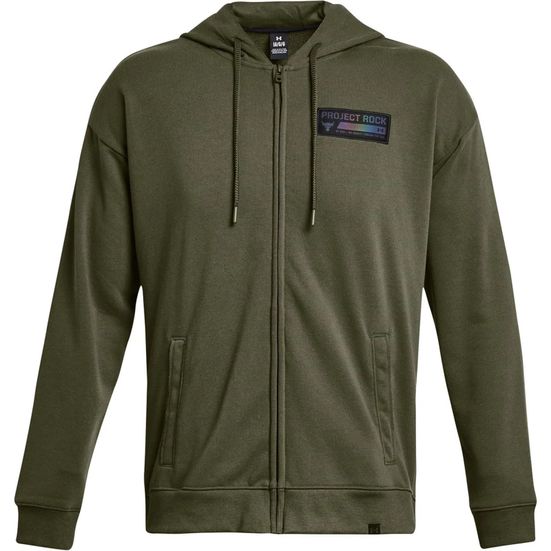 Image of Under Armour Mens Rock Terry Full-Zip Fleece Green male S