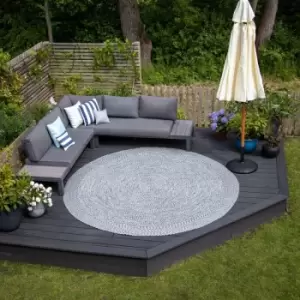 Image of Harbour Lifestyle - Apollo Indoor & Outdoor Rug - Fog Grey - 270cm Round