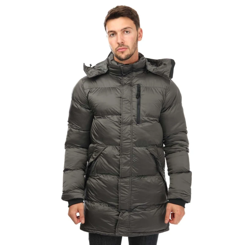 Image of Loyalty and Faith Mentos Long Puffer Jacket - Grey Grey M