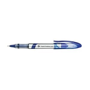 image of 5 Star Elite Fineliner Pen Liquid 0.8mm Tip 0.4mm Line Blue Pack of 12