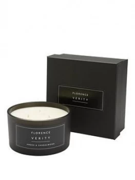 Image of Florence Verity 3 Wick Large Candle - Amber & Sandalwood