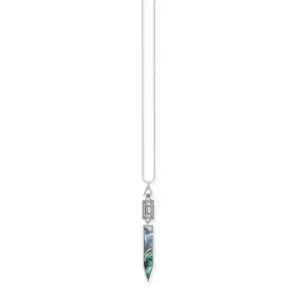 Image of Silver Abalone Mother Of Pearl Necklace KE2009-964-7-L50v