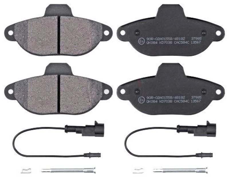 Image of A.B.S. 37995 Brake pad set incl. wear warning contact Brake Pad Set,disc brake (402)