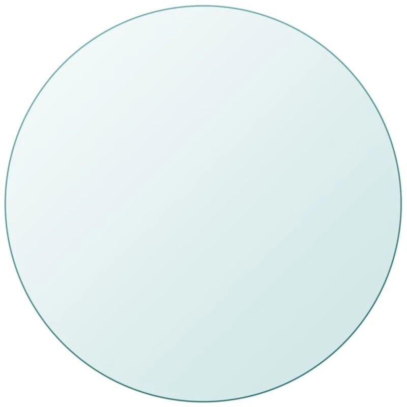 Image of vidaXL Table Top Tempered Glass Round 500mm Sturdy Replacement Protector Cover