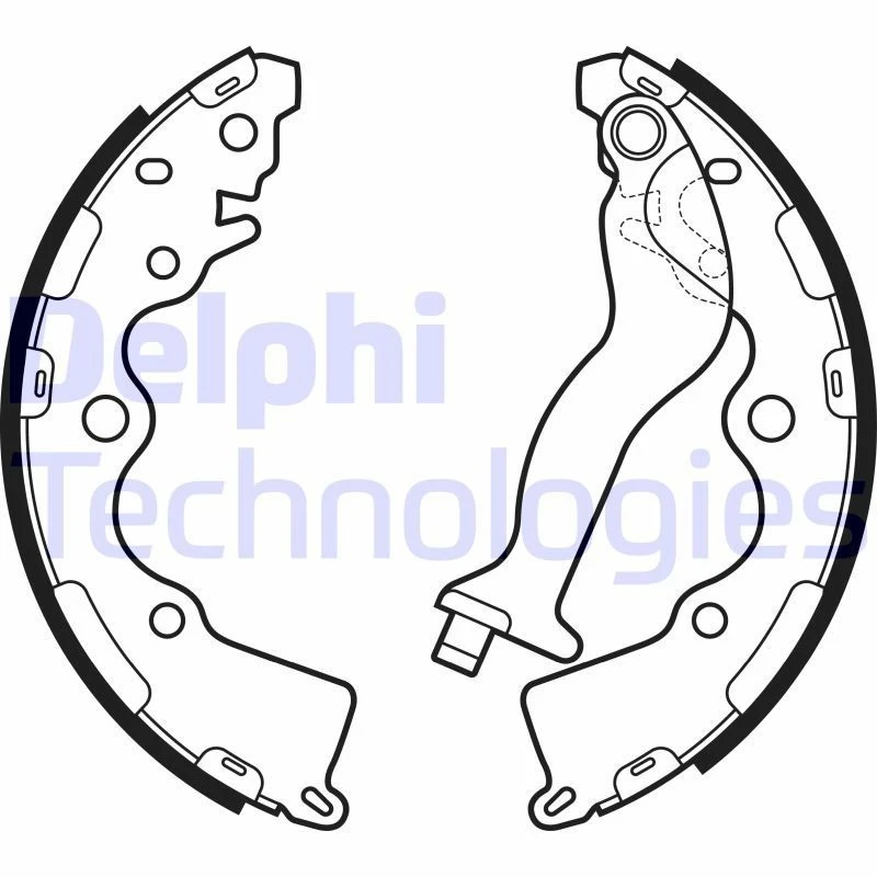 Image of DELPHI Brake Shoe Set DELPHI LS2165