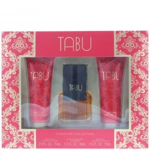 image of Dana Tabu Gift Set 35ml Eau De Cologne + 75ml Body Lotion + 75ml Body Wash