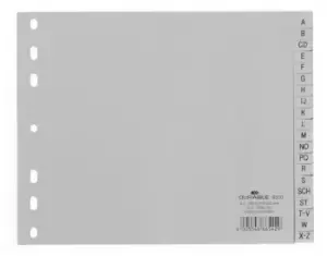 Image of Durable 6500 Alphabetic tab index Polypropylene (PP) Grey