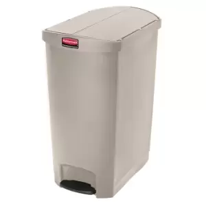 Image of Rubbermaid SLIM JIM waste collector with pedal, capacity 90 l, WxHxD 403 x 813 x 637 mm, beige