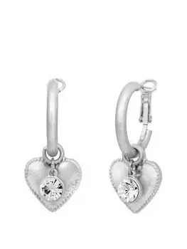 image of Bibi Bijoux Silver 'Love Hearts' Interchangeable Hoop Earrings