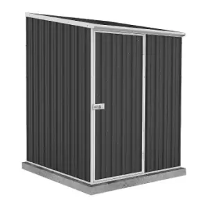 Image of Absco 5x5ft Space Saver Metal Pent Shed - Dark Grey
