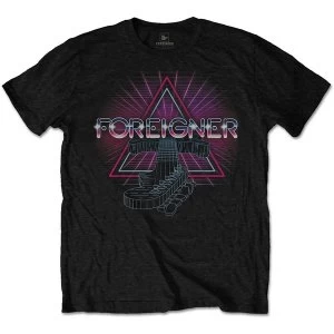 Image of Foreigner - Neon Guitar Mens Large T-Shirt - Black