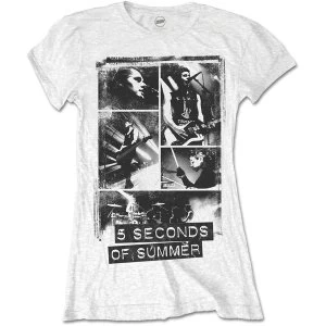 Image of 5 Seconds of Summer - Photo Blocks Womens Large T-Shirt - White