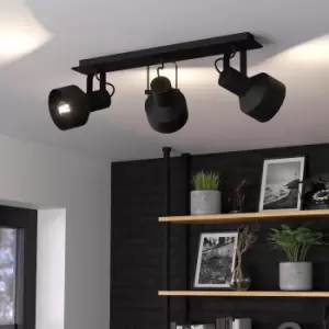 Image of Eglo Casibare 3 Lamp Spotlight - Black