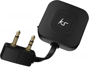 Image of KitSound Travel Airline Adapter 2 Black